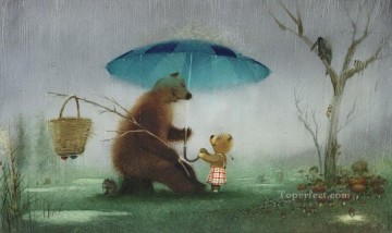  fairy Oil Painting - fairy tales bears